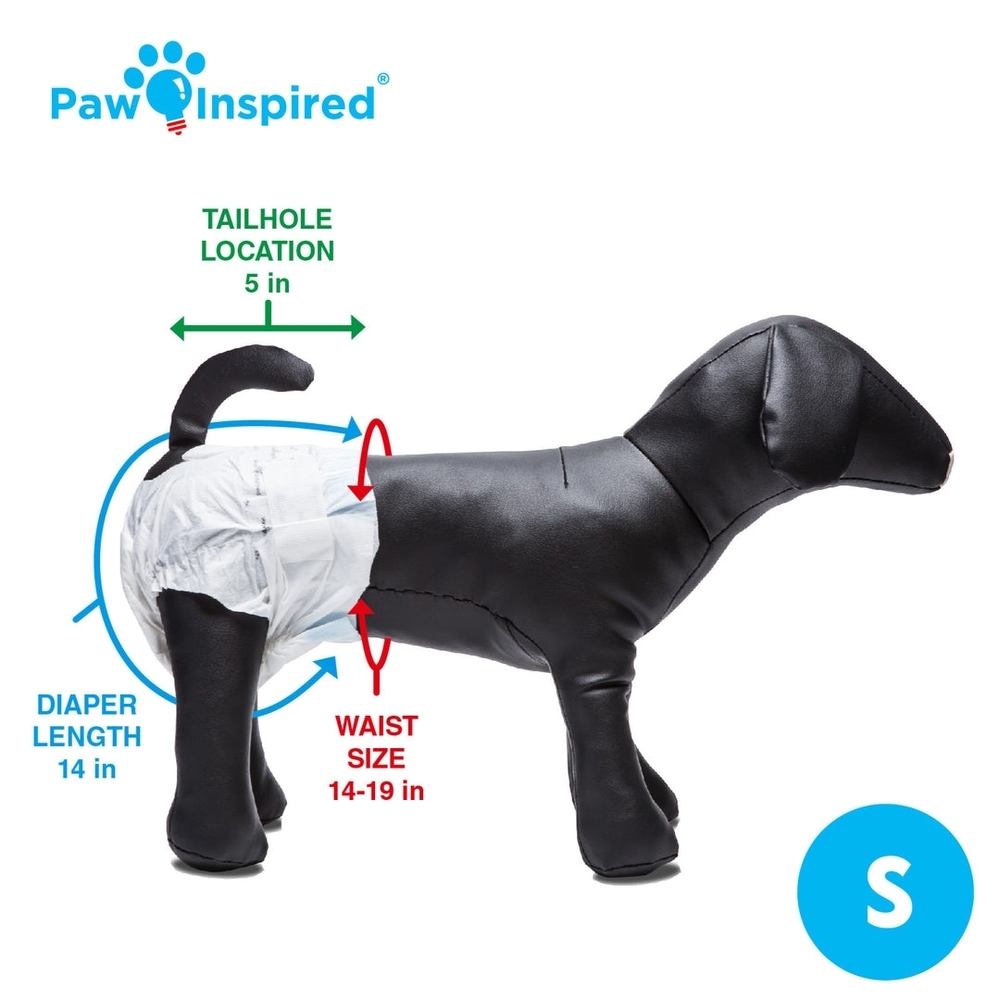 Paw Inspired NIP Super Absorbent 32 Count Female Dog Disposable Diapers Sz Small - Picture 7 of 9